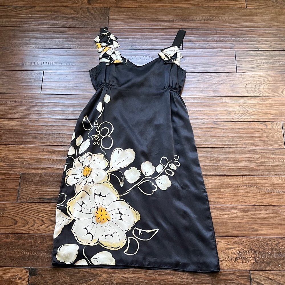 Elegant Black Floral Dress